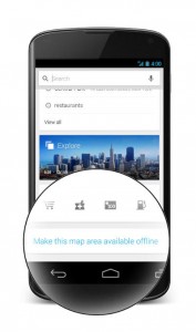 Google Maps offline feature