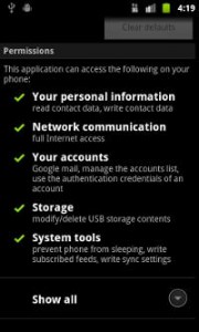 android permissions