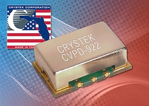 Crystek is claiming record low phase noise for its voltage-controlled crystal oscillator (VCXO) - CVPD-922