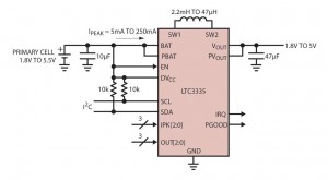 Figure 1: Schematic for nanopower converter circuit