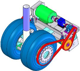 Innovative motor powers aircraft landing wheels