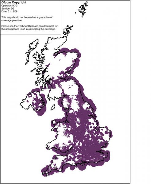 Ofcom UK Mobile Coverage   Ofcom 3 Mobile 3g Coverage1 