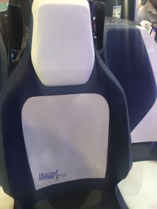 Plessey seatback alertness technology at the Paris Motor show