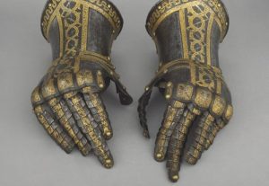 The gauntlets from a suit of armour. Image: Trustees of the Wallace Collection