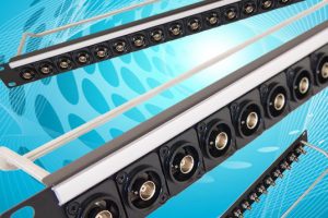 Cliff FT XLR connectors in 1U 19in rack panel