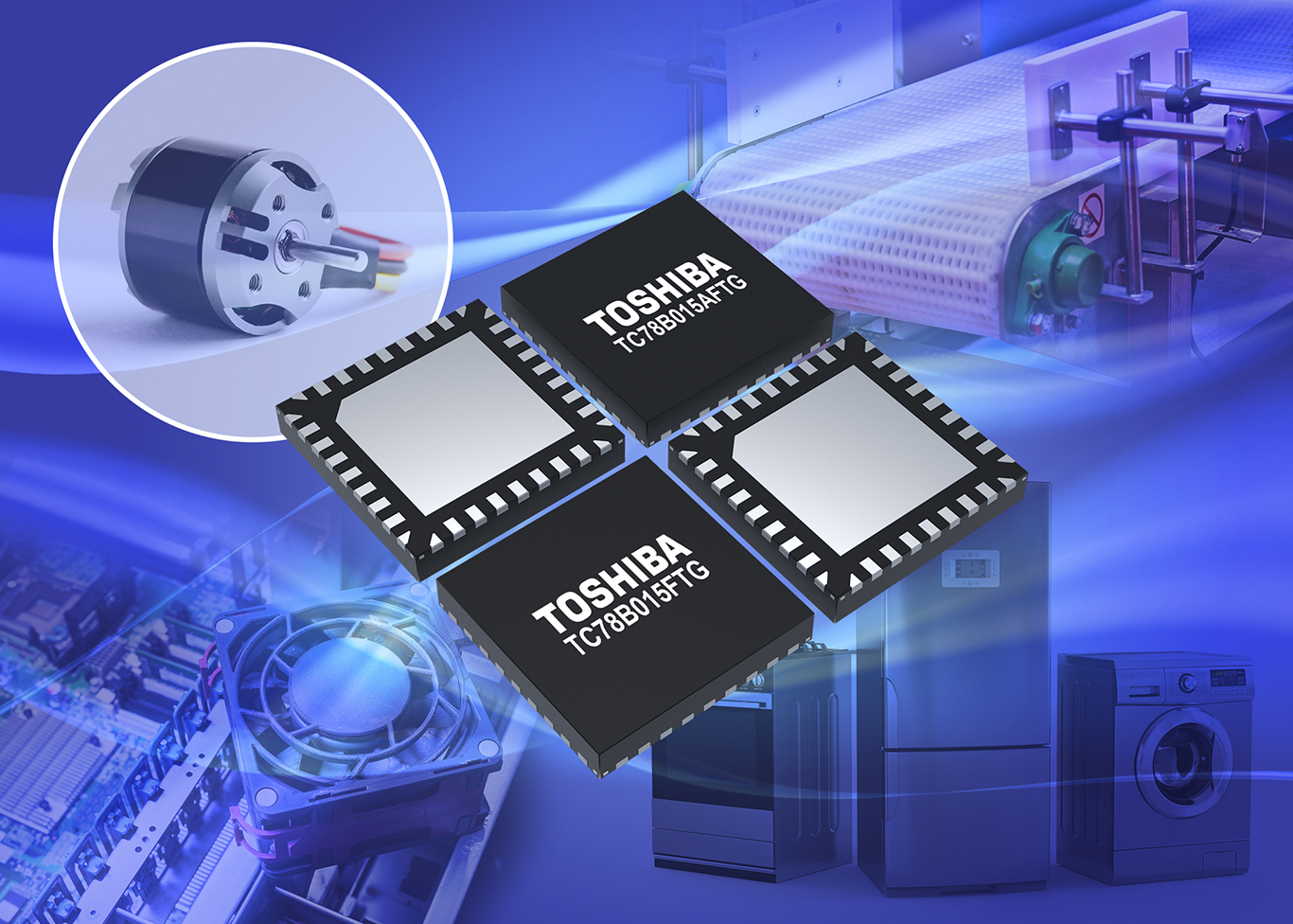 Toshiba in mass production of three-phase brushless motor drivers