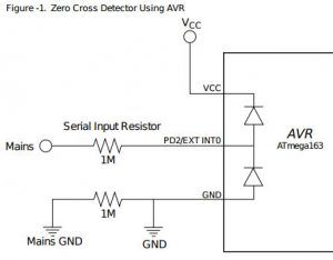 ATmega163-to-mains-interface