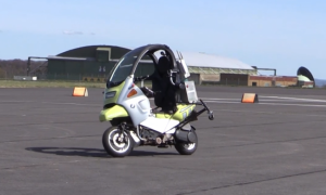 Driverless motorbike aids driverless car development