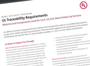 Only Connect: A guide to UL traceability and identification