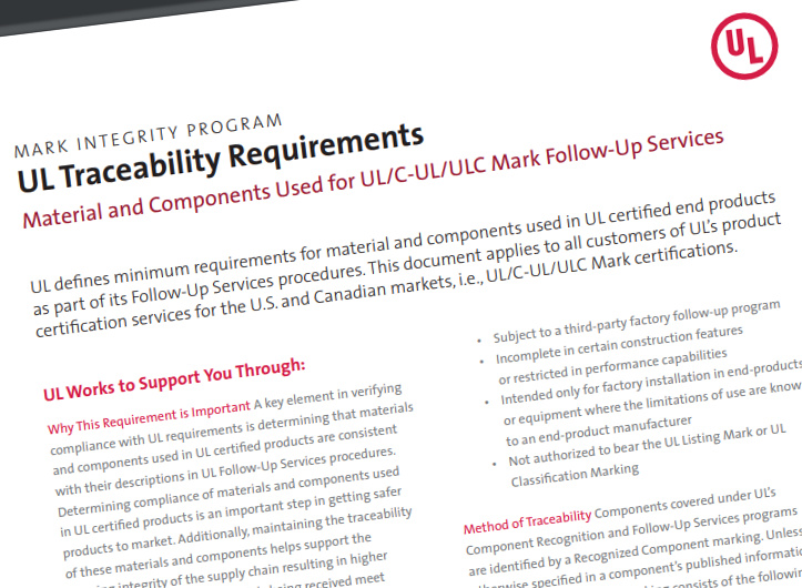 Only Connect A Guide To Ul Traceability And Identification