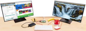 Raspberry-Pi-4-twin-screen-desktop