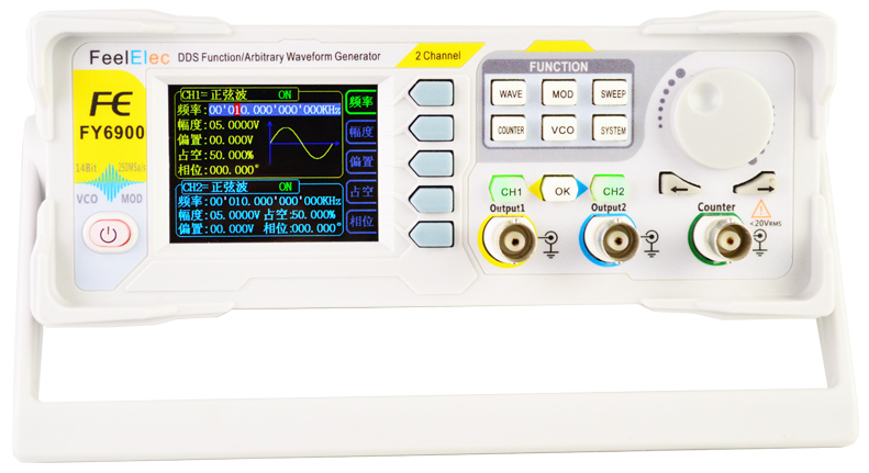 FeelTech FY6900 0-50MHZ DDS Function Signal Generator/Source Arbitrary Waveform 
