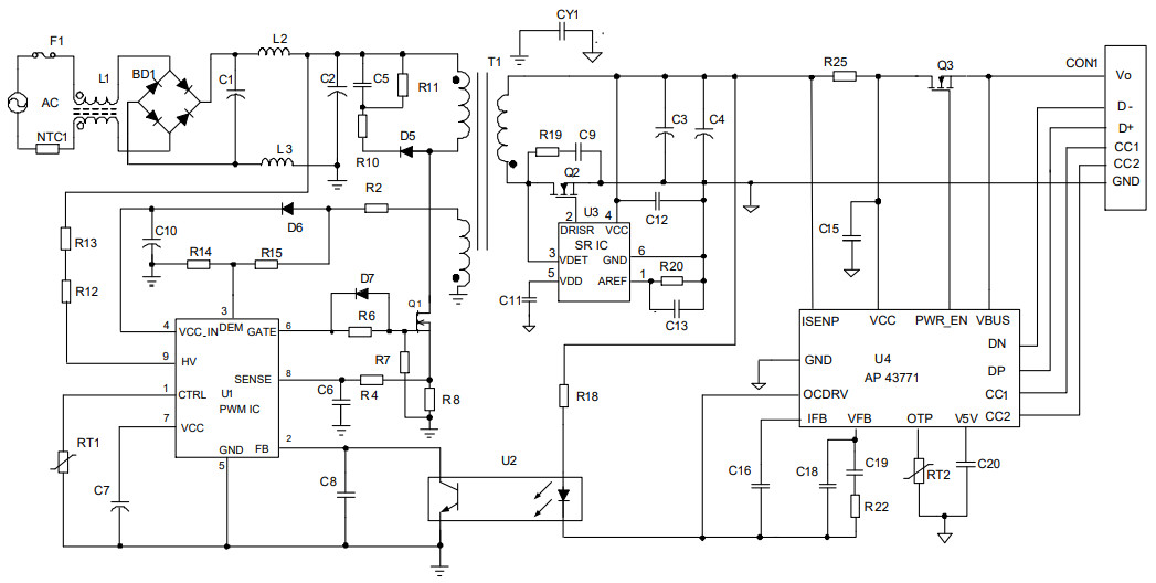 Controller for USB Type-C power delivery