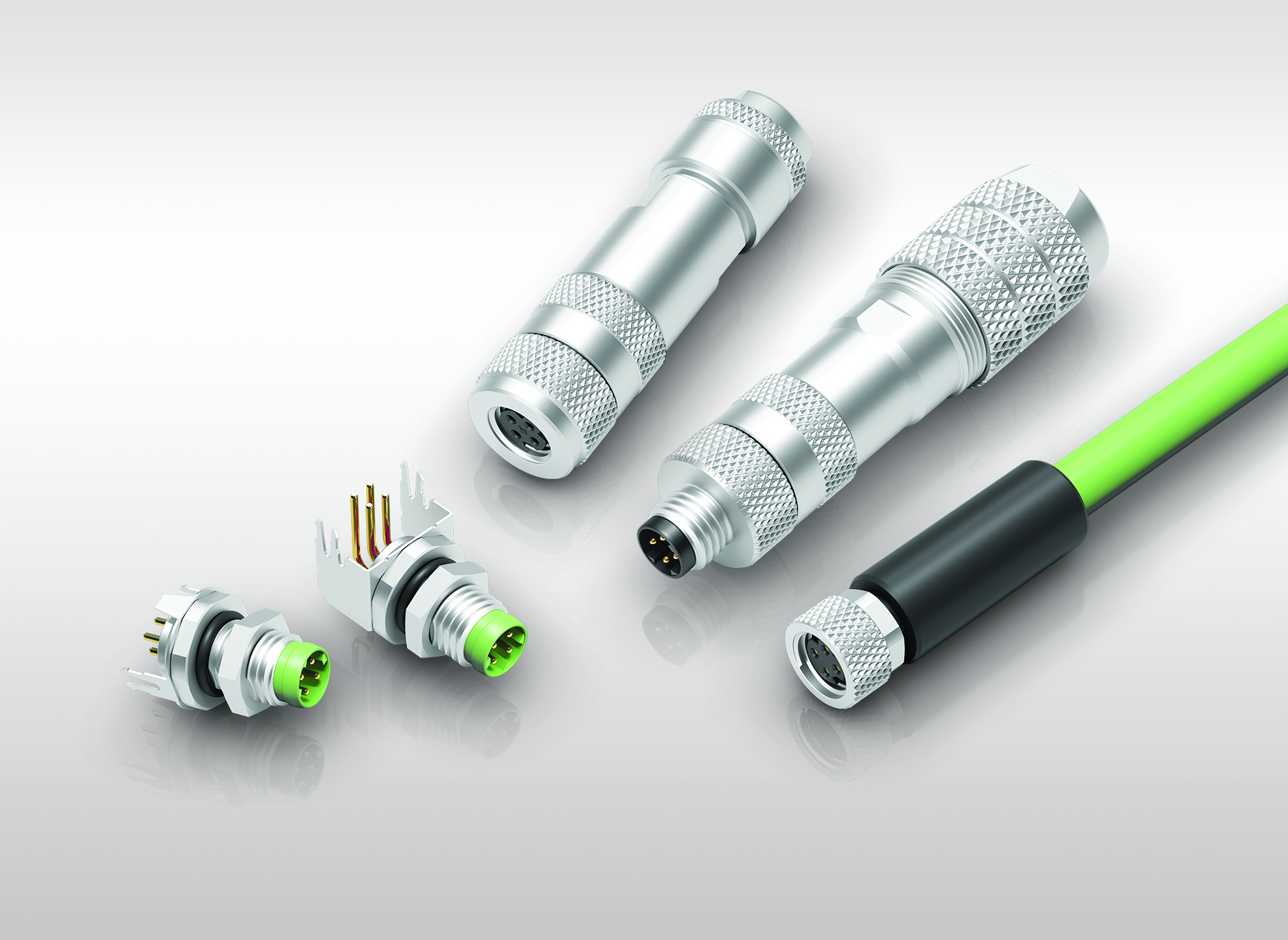 Binder's 818 Series connects with industrial miniature sensors