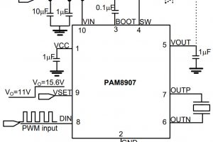 Diodes PAM8907 piezo driver