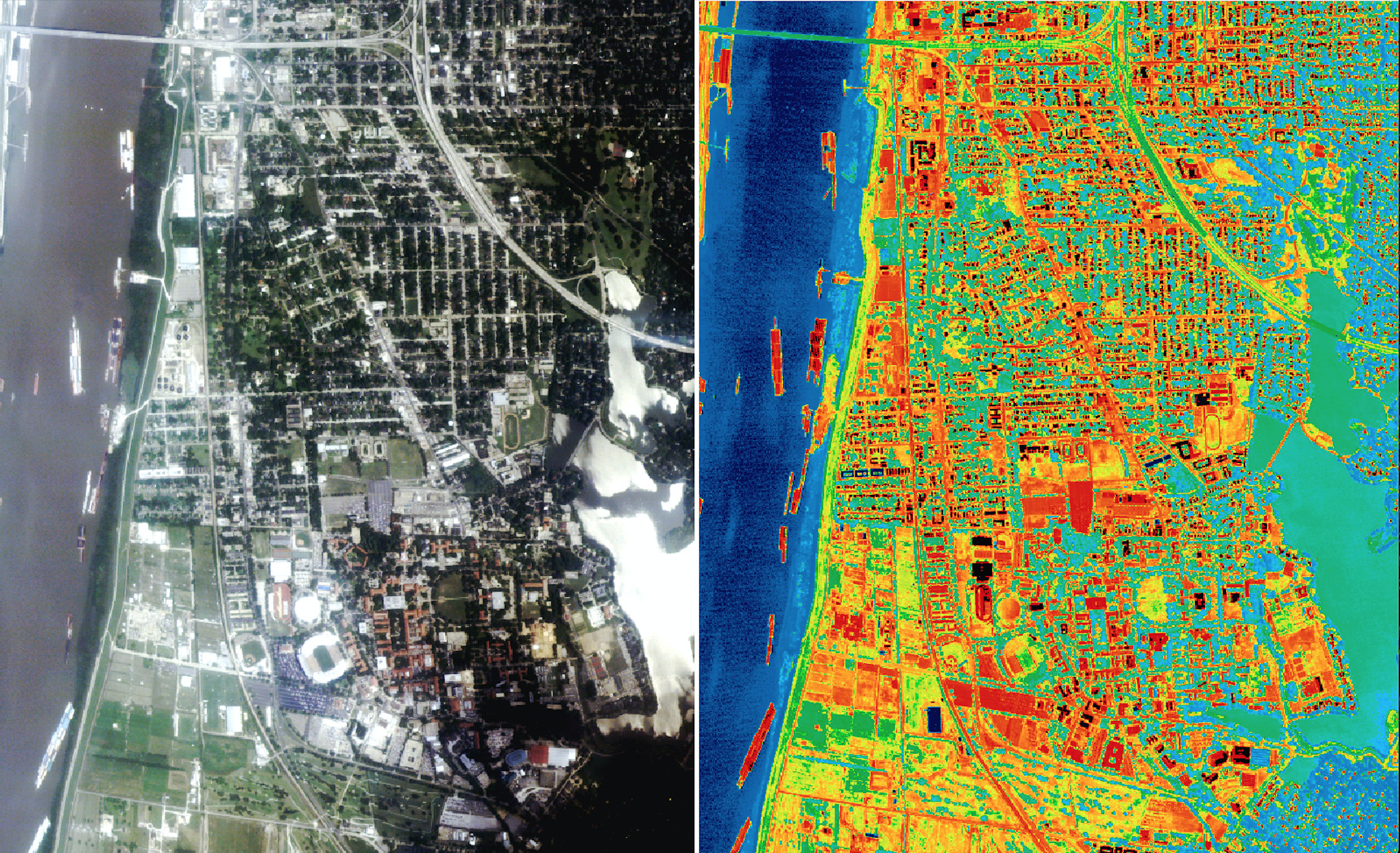 thermal satellite images