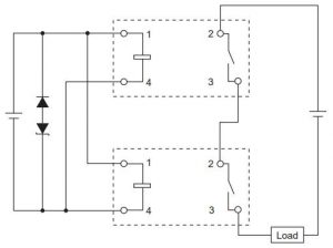 Omron G5PZ-X high inrush relay contacts in series