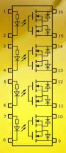 Toshiba mini quad opto relay block