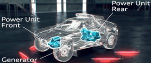 Audi fuelElectric Dakar car skeletal