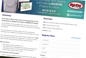 Digi-Key to host Private LoRaWAN for IoT webinar