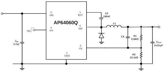 40V automotive synchronous buck converter