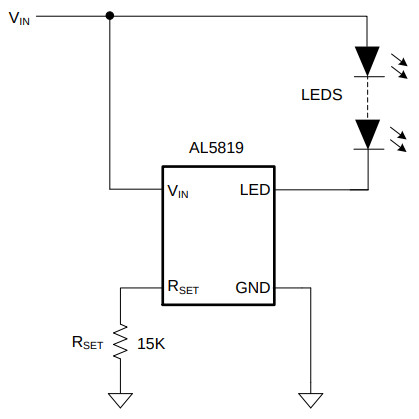 SOT-26 linear LED driver for strings up to 36V