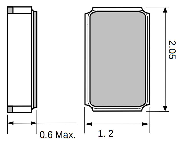 ±20ppm 32kHz crystals as small as 2 x 1.2mm