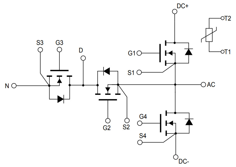 1,200V SiC T-switch for three-level converters, and a bridge too