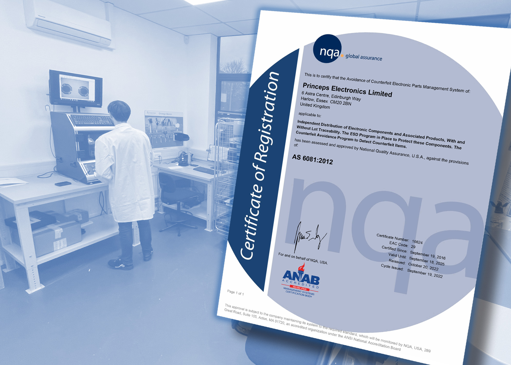 Princeps renews AS6081 accreditation | Electronics Weekly