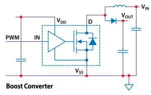 DELA DISCOUNT EPC21601-boost-converter-300x189 80V 15A laser driver IC integrates 40A GaN fet DELA DISCOUNT  