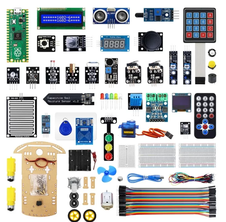 Official Raspberry Pi Pico Starter Kit with 13 Pico Sensor Modules, Flame/  Laser/ Temperature-Humidity Modules - AliExpress