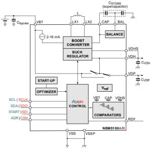 Nexperia NBM5100 coin cell power IC block