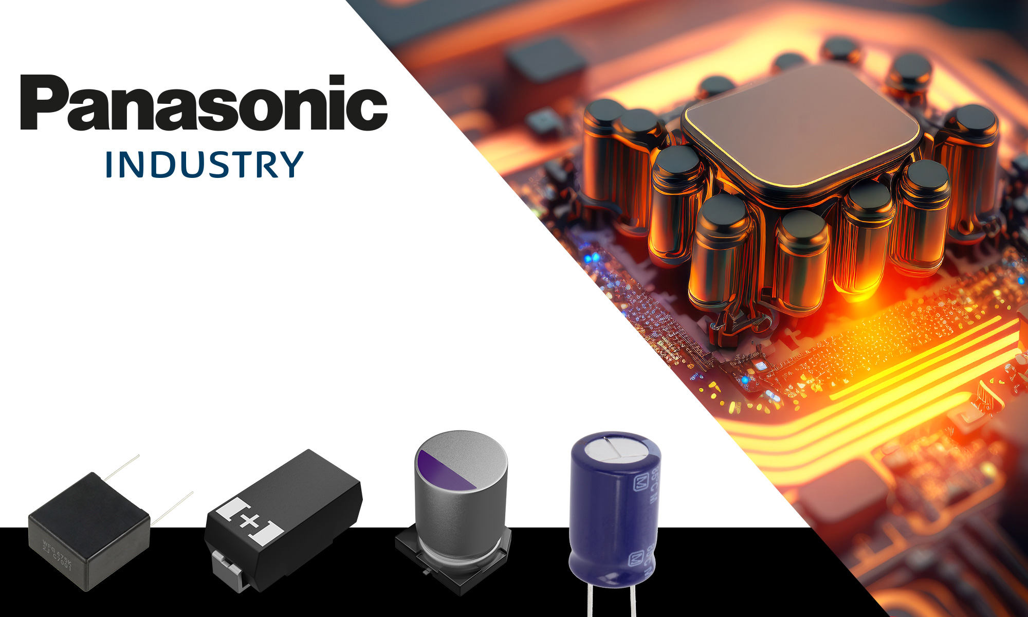 Durable and innovative Panasonic capacitors. Solutions involving hybrid, polymer and film capacitors