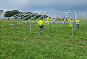 Installation des Solarparks Sikorsun