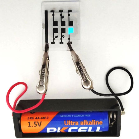 2V blue OLED will work on Li-ion batteries