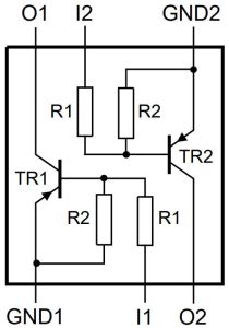 Nexperia dual bipolar with base resistors