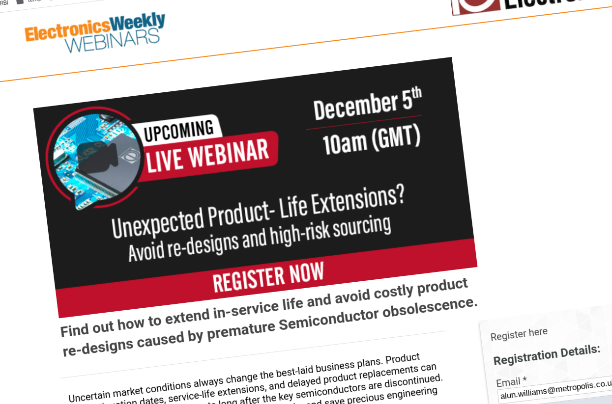 Webinar addresses re-designs caused by semiconductor obsolescence