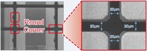 Rohm silicon capacitor geometry