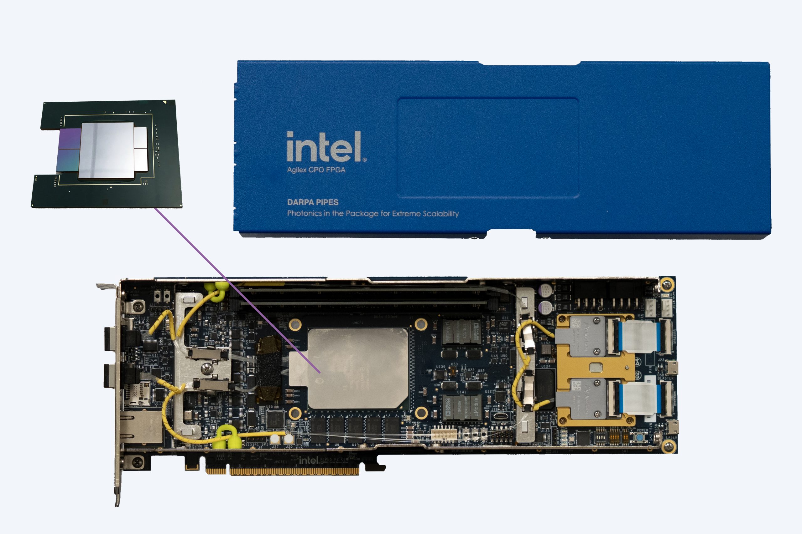 FPGA benefits from optical I/O packaging