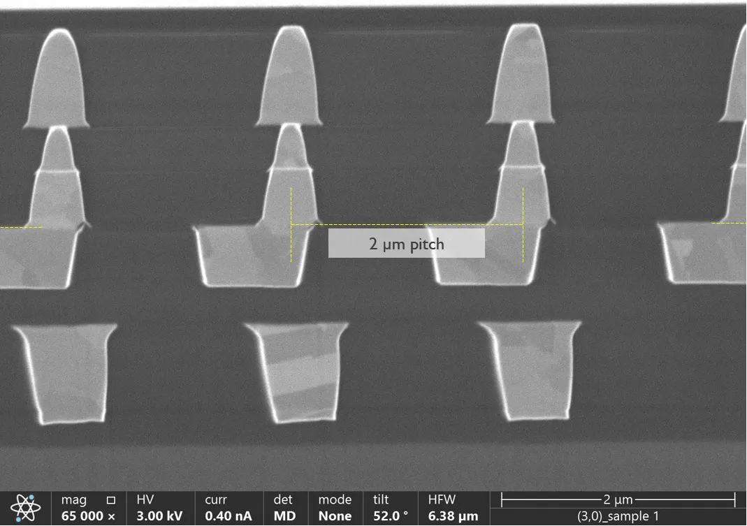 Imec develops die-to-wafer bond process with 2µm pad pitch