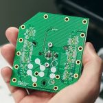Oxford ionics ion trap IC on test PCB