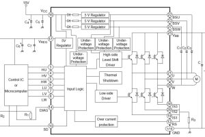 Toshiba TPD4165K 3A 600V bldc motor driver block app