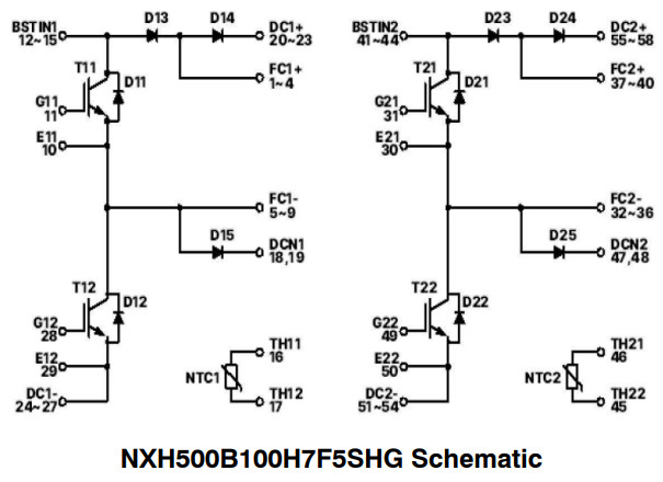 Onsemi NXH500B100H7F5SHG IGBT boost module