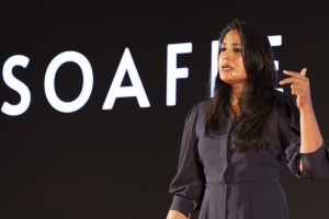 Dipti Vachani, SVP and GM of the Automotive Line of Business, presenting at the Arm Tech Symposia 2024