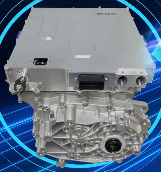 Electronica: Renesas shows 8-in-1 EV power axle | Electronics Weekly