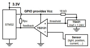 STM TS3121 comparator app