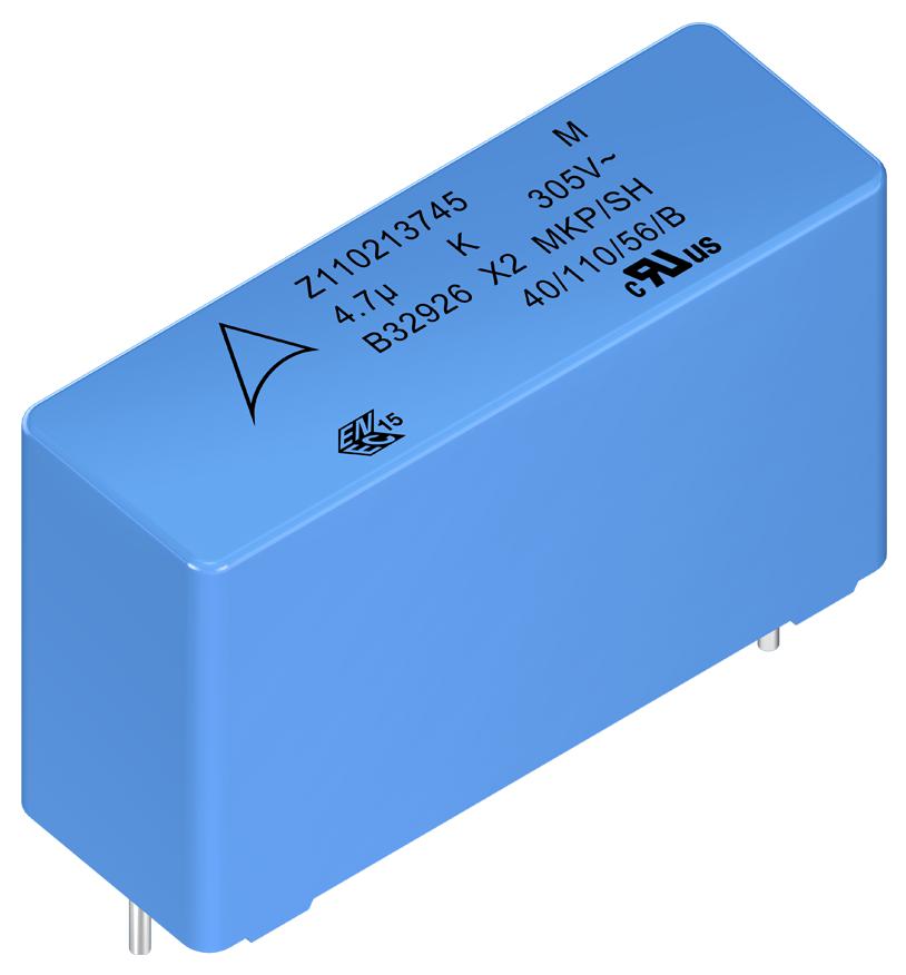 305Vac 630Vdc X2 capacitors are AEC-Q200 compliant