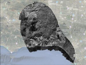 Long-Wave-Infrared (LWIR) data captured above the Palisades Fire from an Urban Sky Microballoon