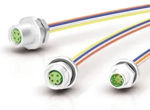 binder M8 connectors with single wires