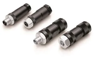Binder M12 L- and T-coded connectors face harsh industrial settings